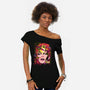 Space Face-womens off shoulder tee-CappO