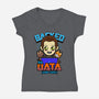 Backed By Data-womens v-neck tee-Boggs Nicolas
