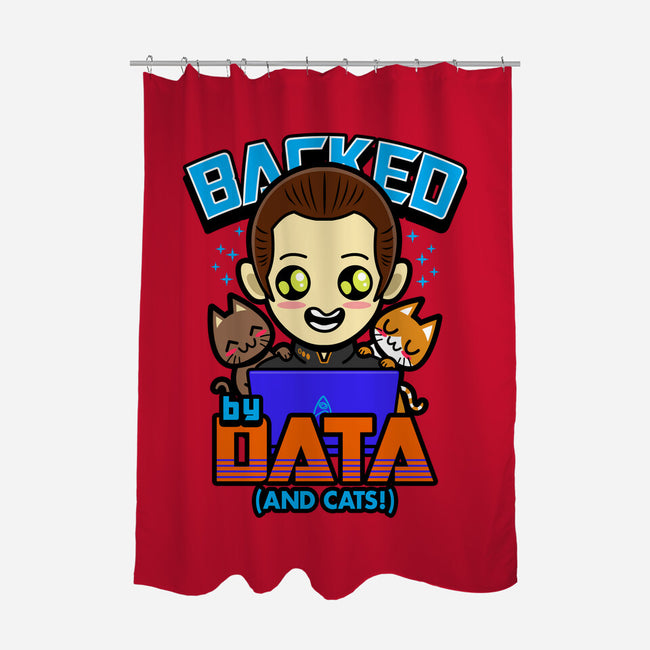 Backed By Data-none polyester shower curtain-Boggs Nicolas