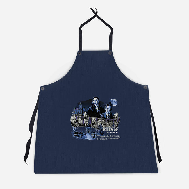 Greetings From Cemetery Ridge-unisex kitchen apron-goodidearyan