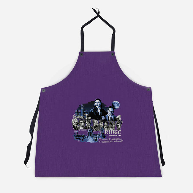 Greetings From Cemetery Ridge-unisex kitchen apron-goodidearyan