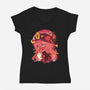 Hu Tao Ukiyo E-womens v-neck tee-dandingeroz