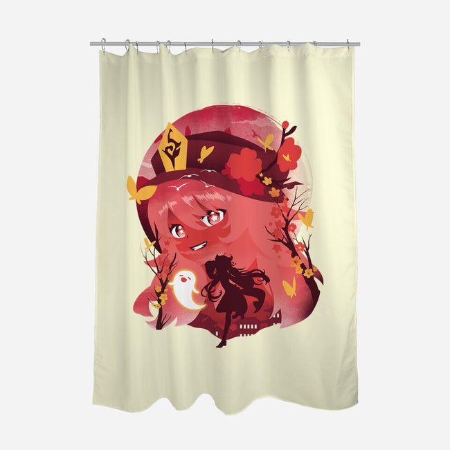 Hu Tao Ukiyo E-none polyester shower curtain-dandingeroz