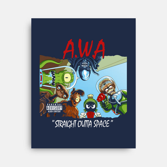 Aliens With Attitude-none stretched canvas-goodidearyan