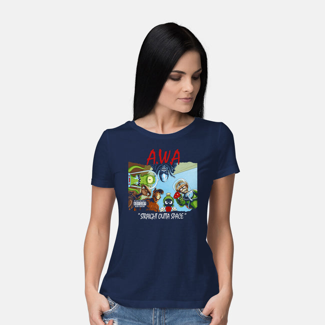 Aliens With Attitude-womens basic tee-goodidearyan