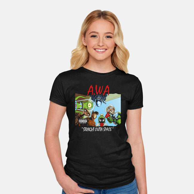 Aliens With Attitude-womens fitted tee-goodidearyan