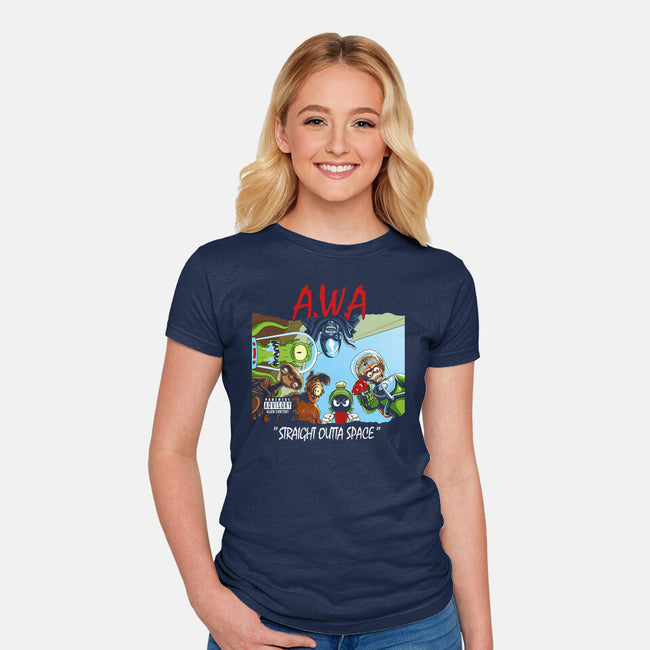Aliens With Attitude-womens fitted tee-goodidearyan
