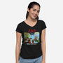 Aliens With Attitude-womens v-neck tee-goodidearyan