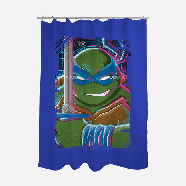Leonardo Glitch-none polyester shower curtain-danielmorris1993