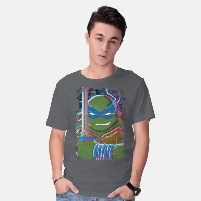 Leonardo Glitch-mens basic tee-danielmorris1993