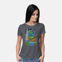 Leonardo Glitch-womens basic tee-danielmorris1993
