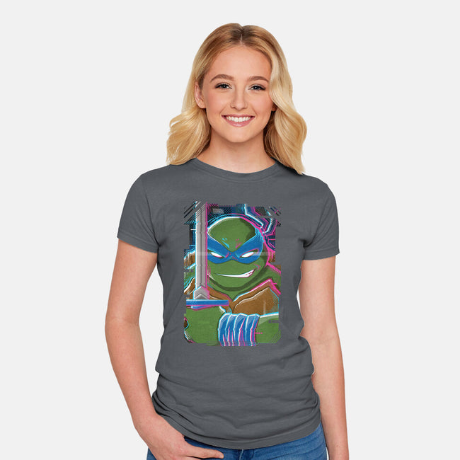 Leonardo Glitch-womens fitted tee-danielmorris1993
