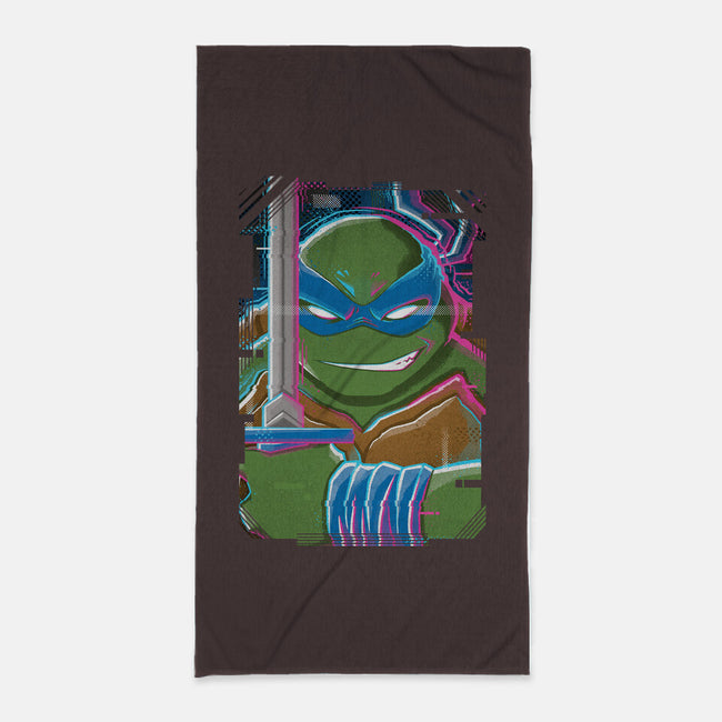 Leonardo Glitch-none beach towel-danielmorris1993