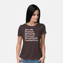 Slasher List-womens basic tee-goodidearyan