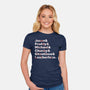 Slasher List-womens fitted tee-goodidearyan
