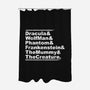 Monster List-none polyester shower curtain-goodidearyan