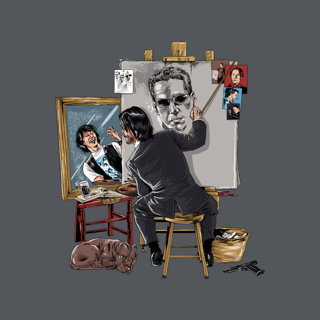 Keanu Triple Self-Portrait-none adjustable tote bag-zascanauta