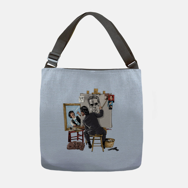 Keanu Triple Self-Portrait-none adjustable tote bag-zascanauta