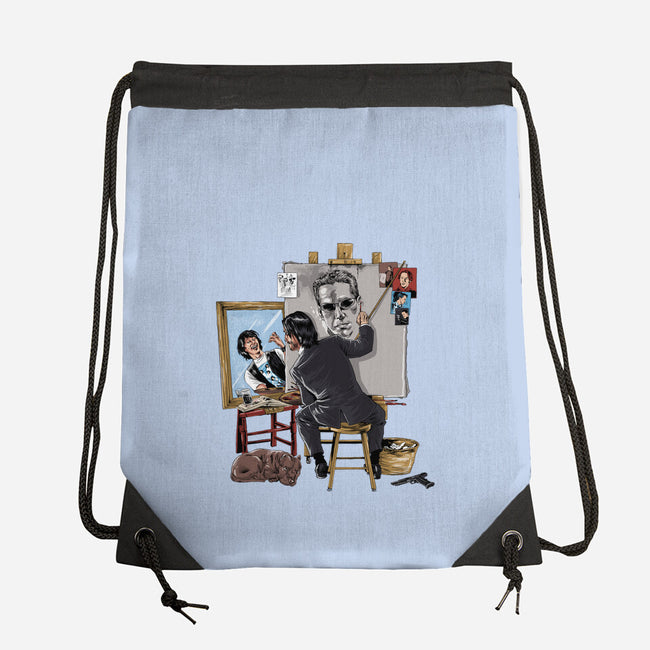 Keanu Triple Self-Portrait-none drawstring bag-zascanauta