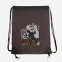 Keanu Triple Self-Portrait-none drawstring bag-zascanauta