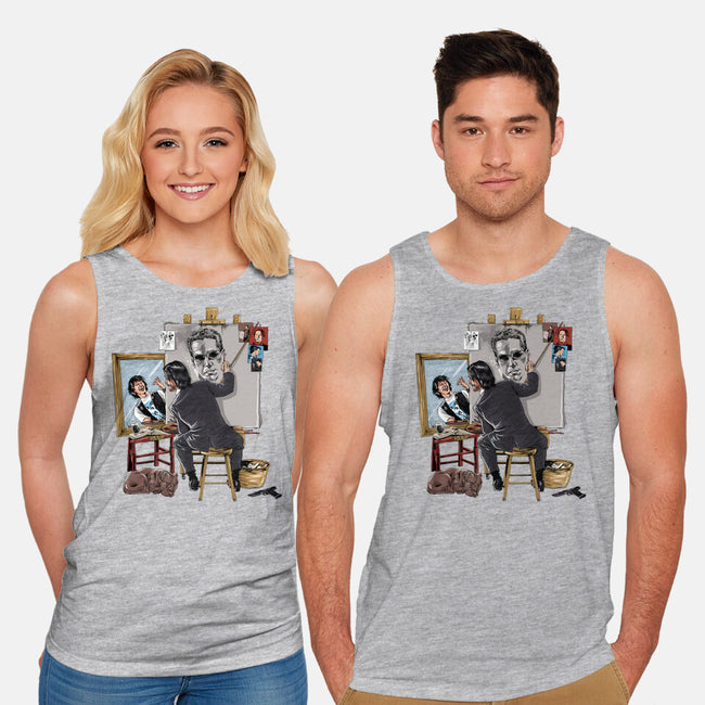 Keanu Triple Self-Portrait-unisex basic tank-zascanauta