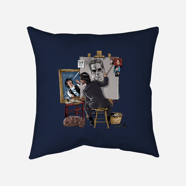 Keanu Triple Self-Portrait-none removable cover w insert throw pillow-zascanauta