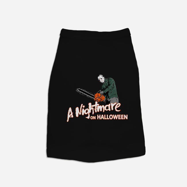 A Nightmare On Halloween-cat basic pet tank-goodidearyan