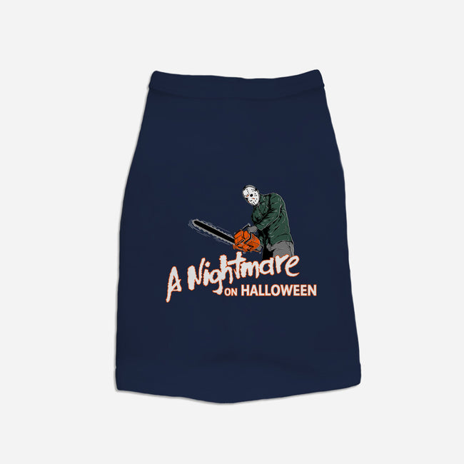 A Nightmare On Halloween-cat basic pet tank-goodidearyan