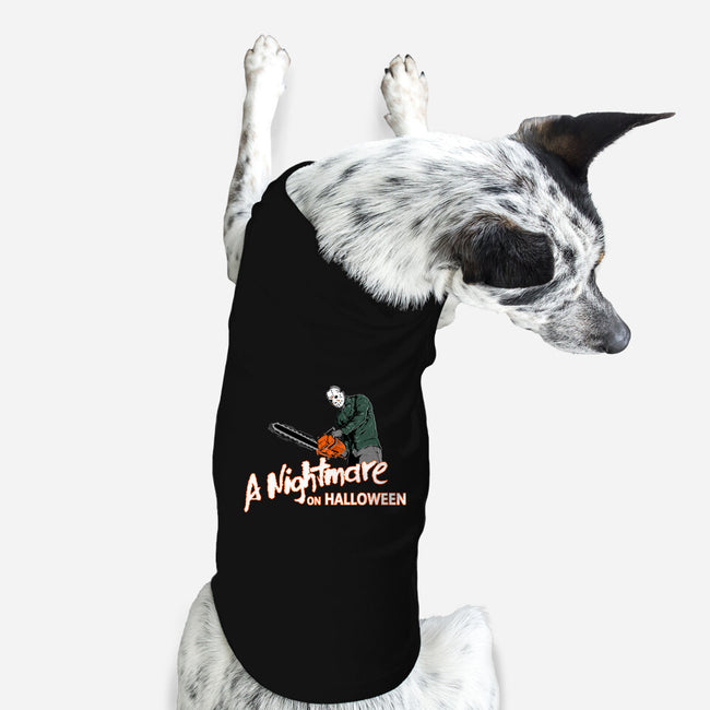 A Nightmare On Halloween-dog basic pet tank-goodidearyan