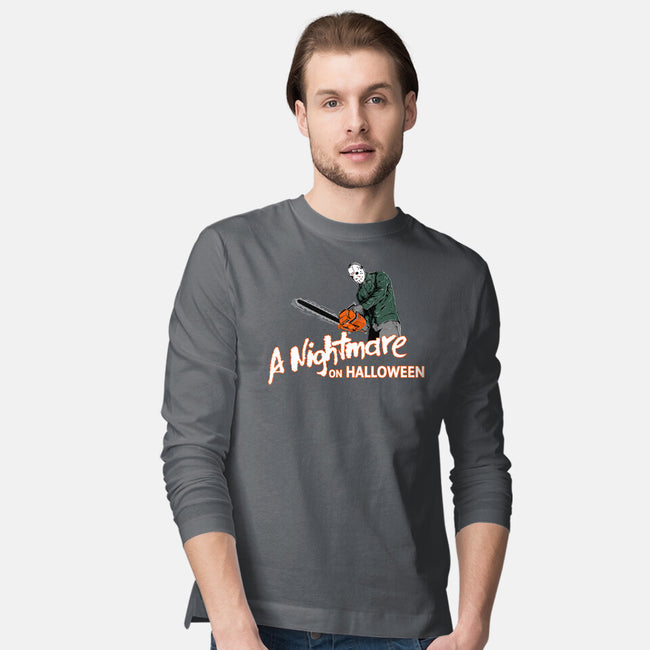 A Nightmare On Halloween-mens long sleeved tee-goodidearyan