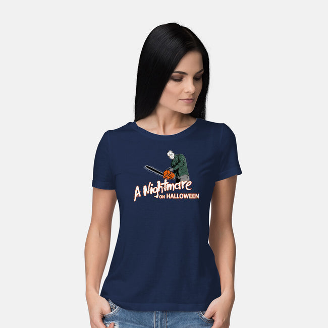 A Nightmare On Halloween-womens basic tee-goodidearyan