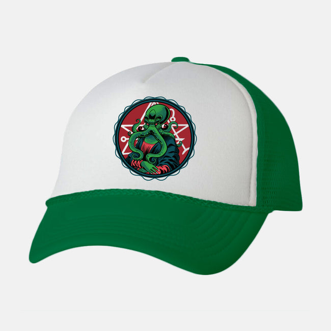 CthulhuLisa-unisex trucker hat-FunkVampire