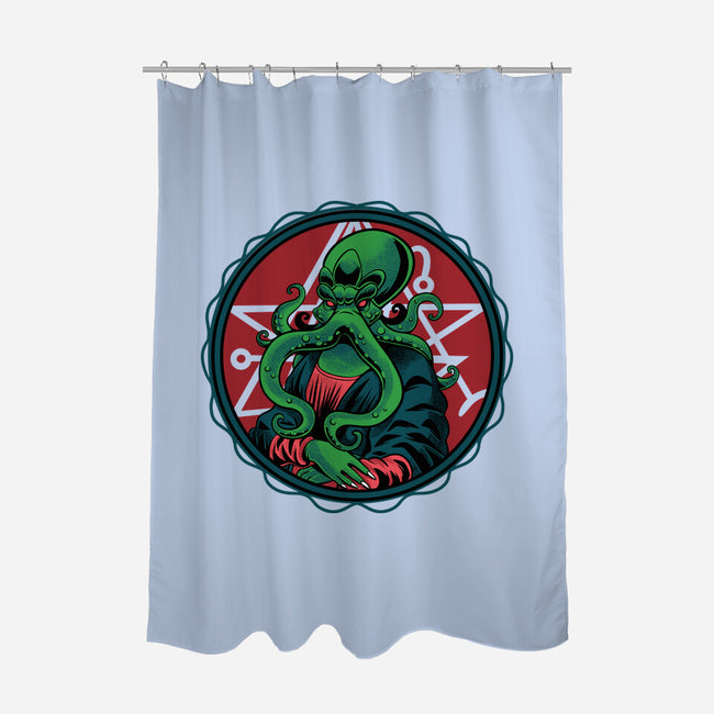 CthulhuLisa-none polyester shower curtain-FunkVampire