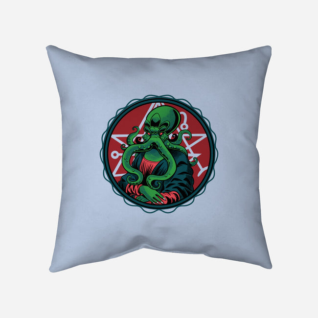 CthulhuLisa-none removable cover throw pillow-FunkVampire