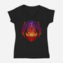 Stained Glass Darkness-womens v-neck tee-daobiwan