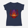 Stained Glass Darkness-womens v-neck tee-daobiwan