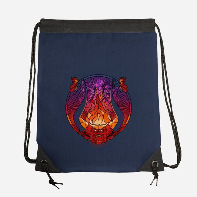 Stained Glass Darkness-none drawstring bag-daobiwan