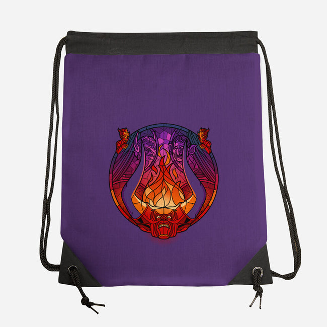 Stained Glass Darkness-none drawstring bag-daobiwan