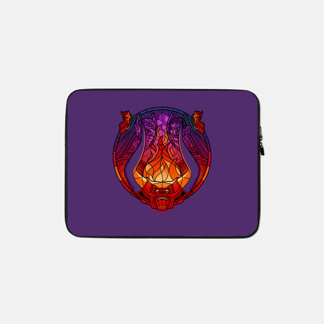 Stained Glass Darkness-none zippered laptop sleeve-daobiwan