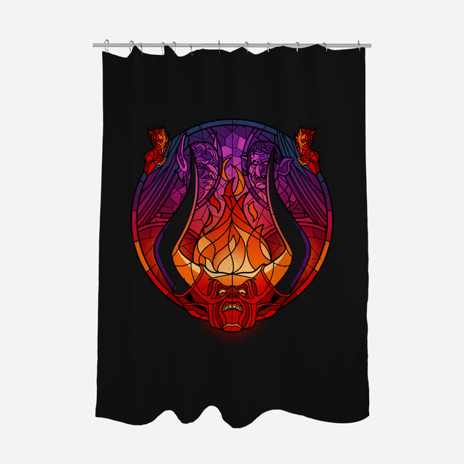 Stained Glass Darkness-none polyester shower curtain-daobiwan