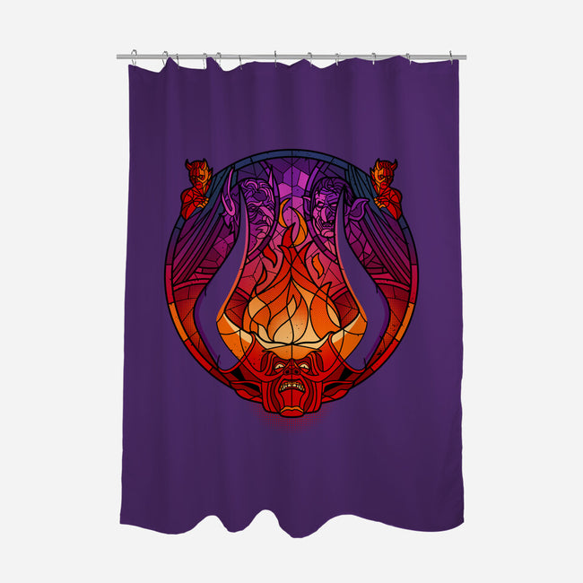 Stained Glass Darkness-none polyester shower curtain-daobiwan