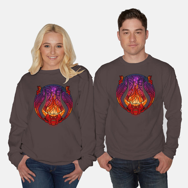 Stained Glass Darkness-unisex crew neck sweatshirt-daobiwan