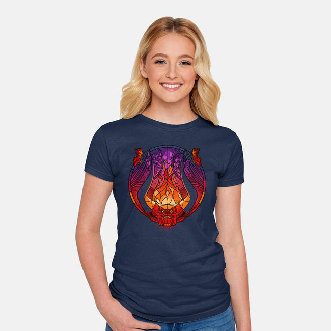 Stained Glass Darkness-womens fitted tee-daobiwan