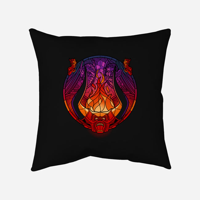 Stained Glass Darkness-none removable cover w insert throw pillow-daobiwan
