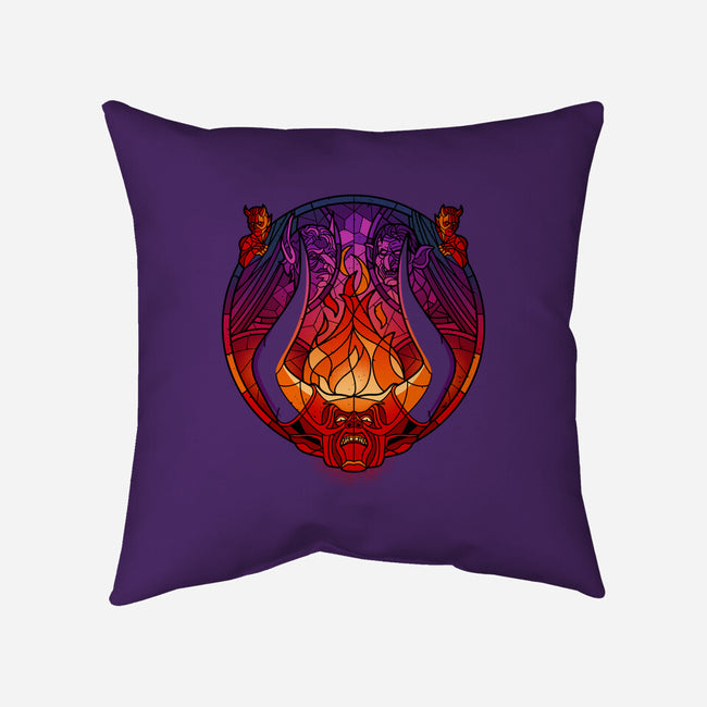 Stained Glass Darkness-none removable cover throw pillow-daobiwan