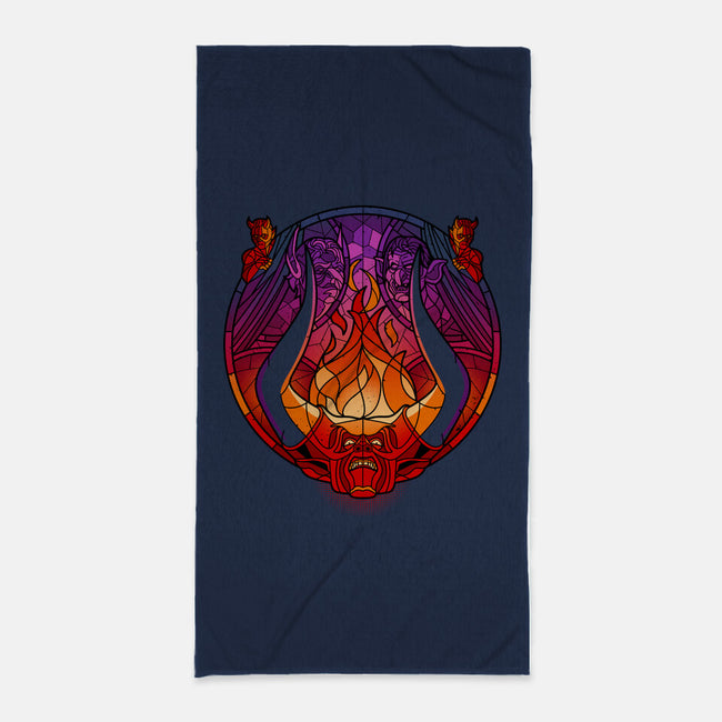 Stained Glass Darkness-none beach towel-daobiwan