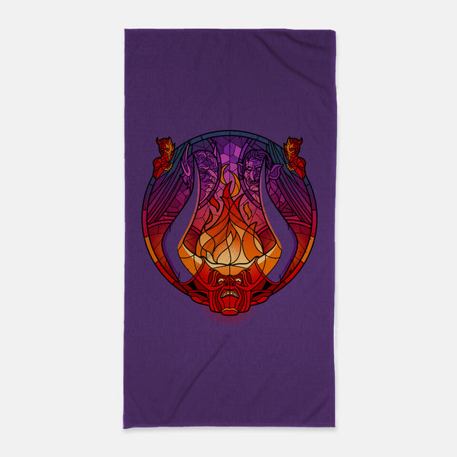 Stained Glass Darkness-none beach towel-daobiwan