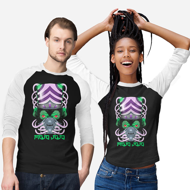 Crazy Monkey-unisex baseball tee-Conjura Geek