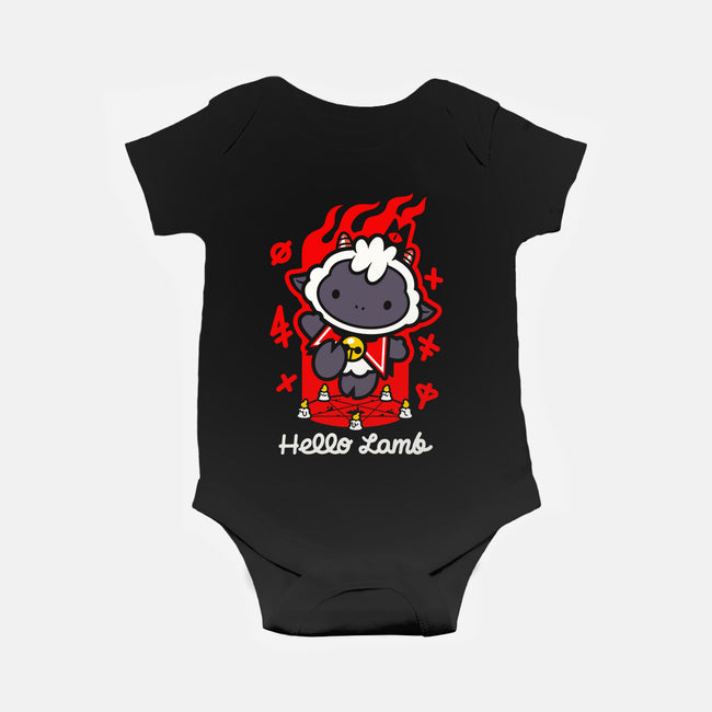 Hello Lamb-baby basic onesie-demonigote