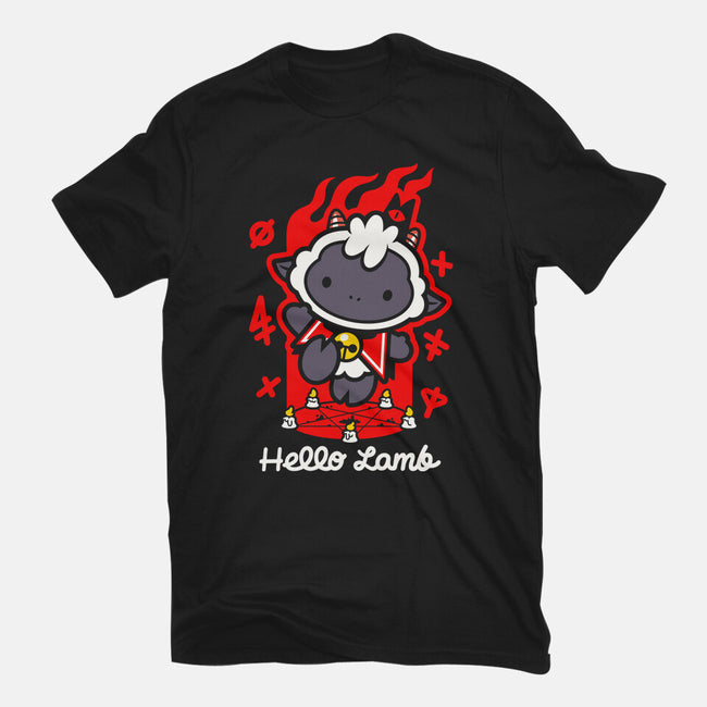 Hello Lamb-womens basic tee-demonigote